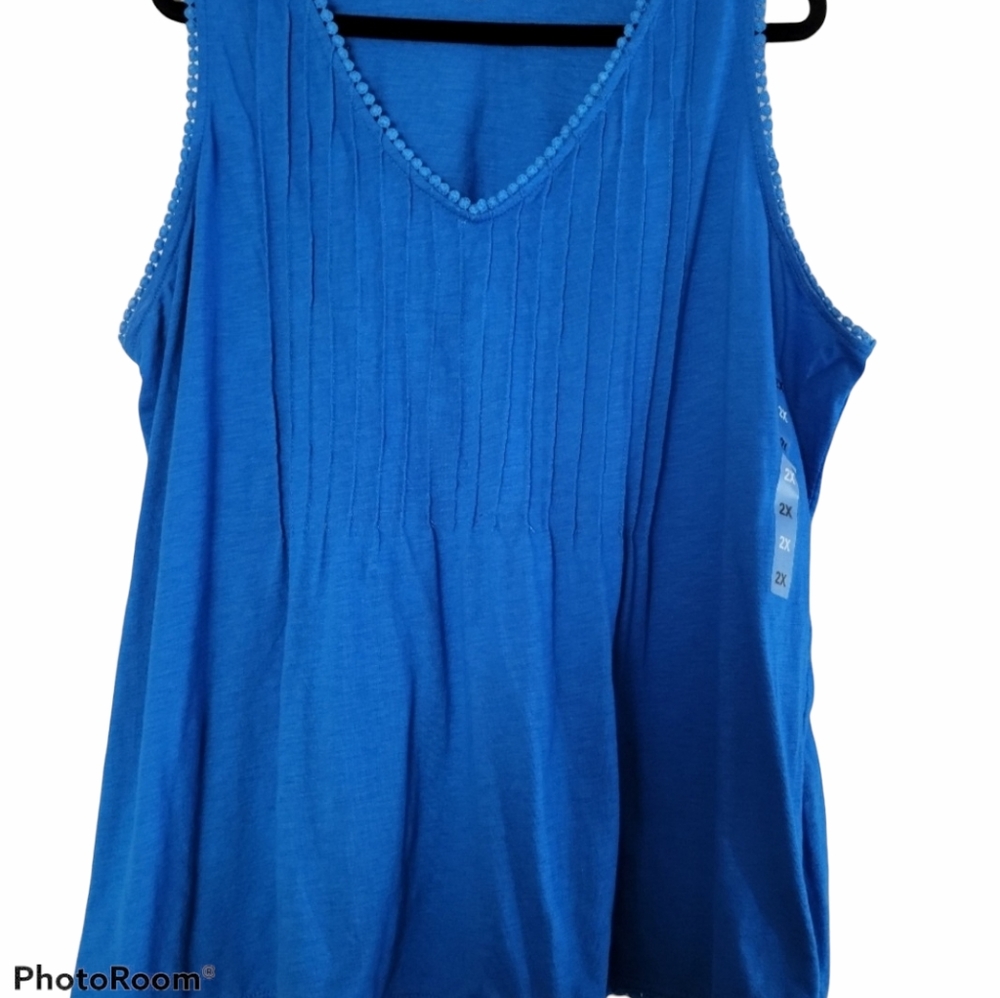 Northcrest Crochet Trim Top